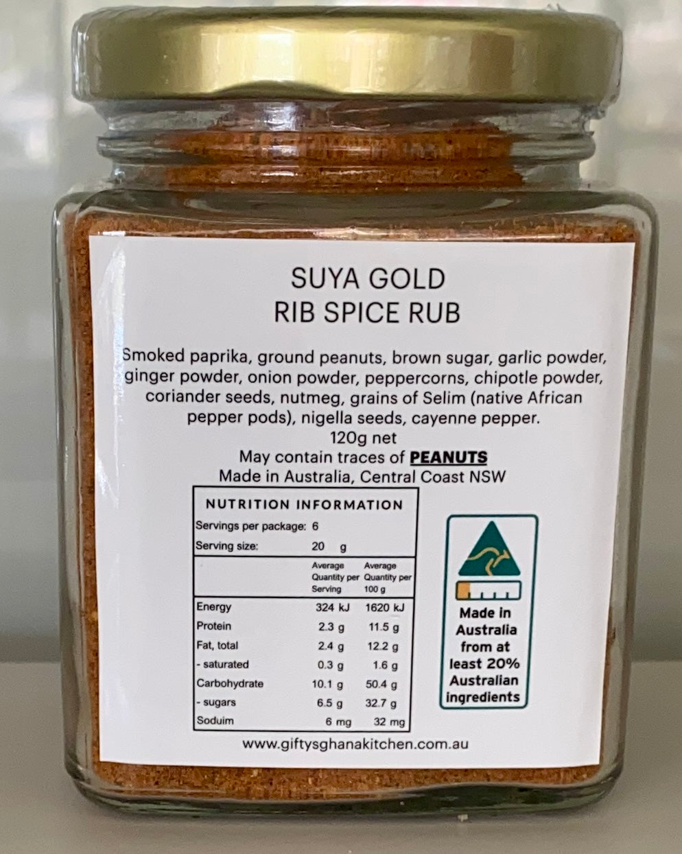 "SUYA GOLD" RIB SPICE RUB - West African Spice Blend Gifty's Ghana Kitchen