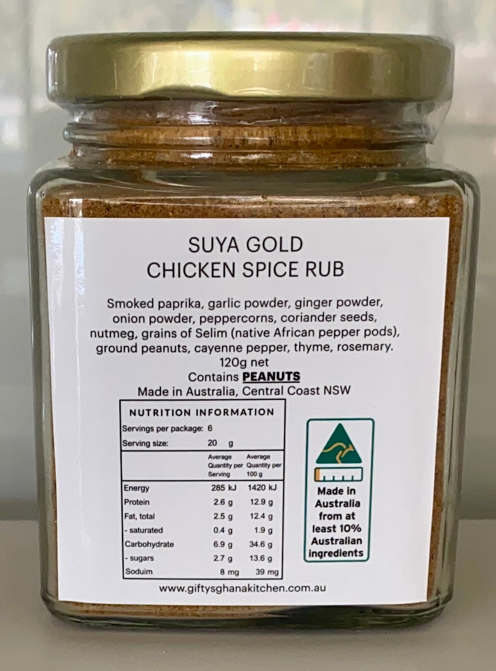 "SUYA GOLD" CHICKEN SPICE RUB - West African Spice Blend Gifty's Ghana Kitchen