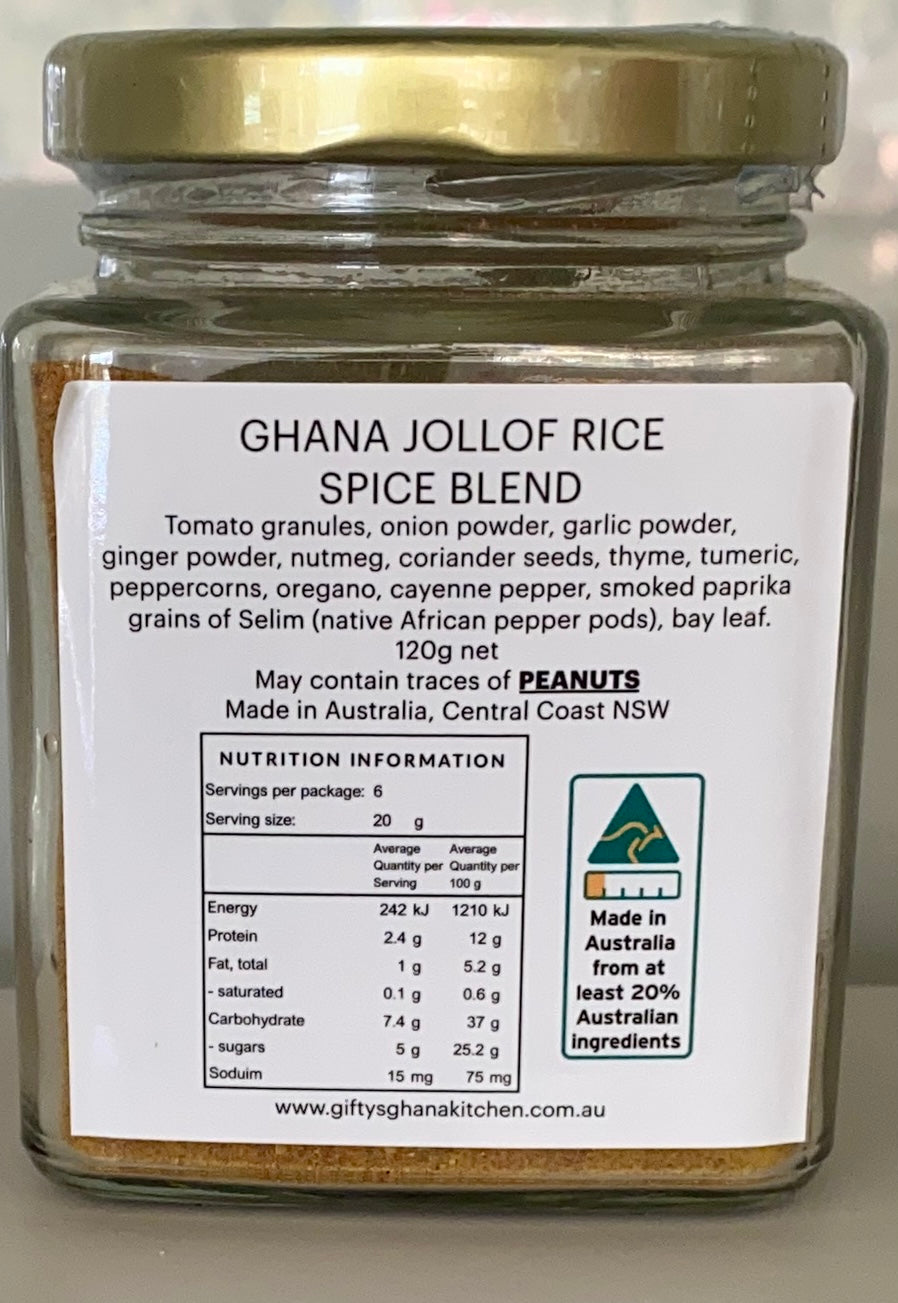 JOLLOF RICE SPICE BLEND- Piquant seasoned rice dish Gifty's Ghana Kitchen